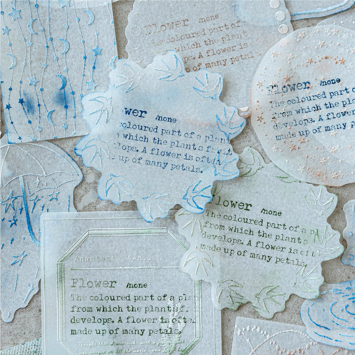 White Mist Stickers Unique Backgrounds Suitable for Scrapbook Lovers