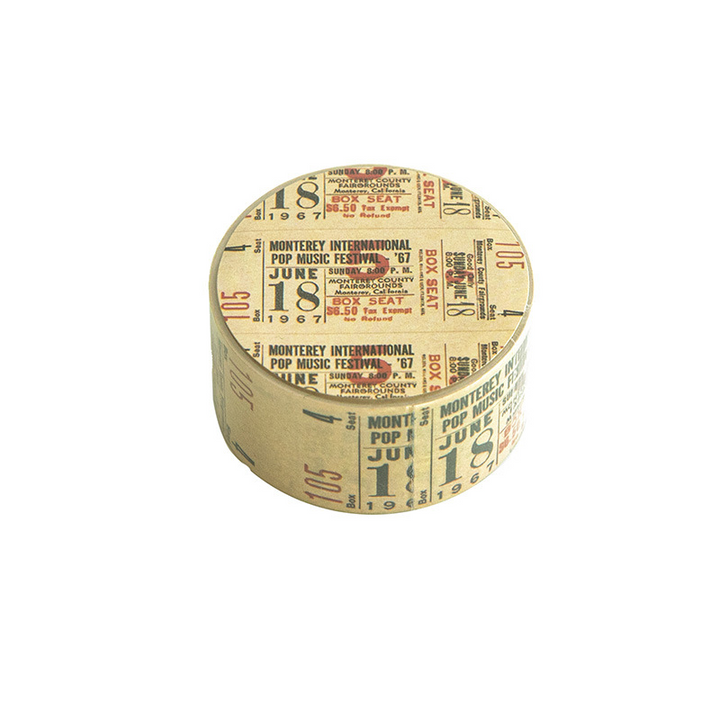 Vintage Retro Style Washi Tape White background