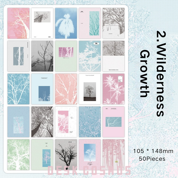 Wilderness Growth Planner Paper | Floral Theme Paper | DIY Memo Paper for Collage