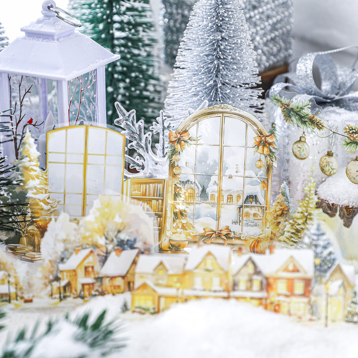 Winter Cottage Series PET Stickers Winter Wonderland for DIY Projects