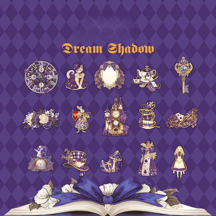 Wonderland Series Dream Shadow Retro Magic Characters Stickers