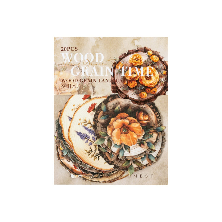 Wood Grain Time Nature DIY Stickers Creative Projects