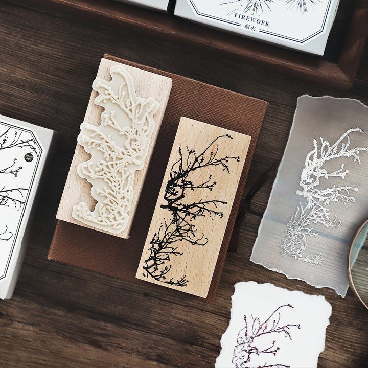 Wooden Stamp Glorious Moments Series Fireworks Design