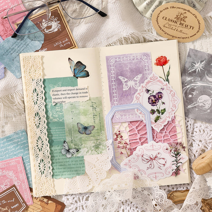 Writing Paper Stickers Light and Letterhead Aesthetic Stationery