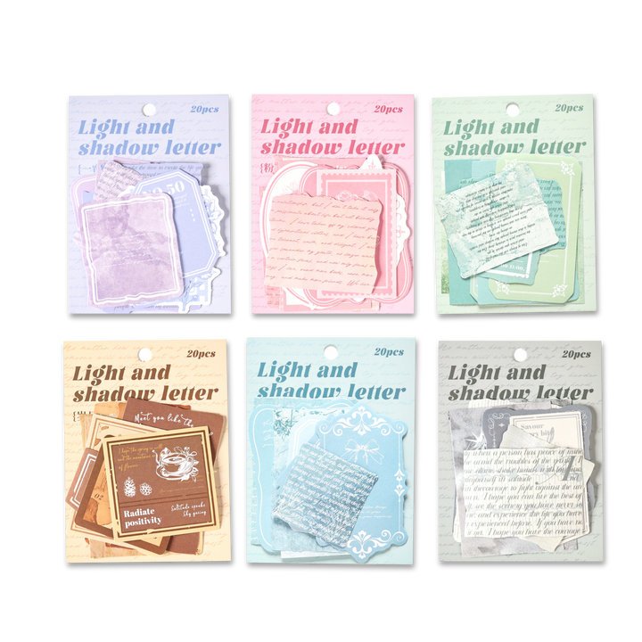 Writing Paper Stickers Light and Letterhead Scrapbook Elements