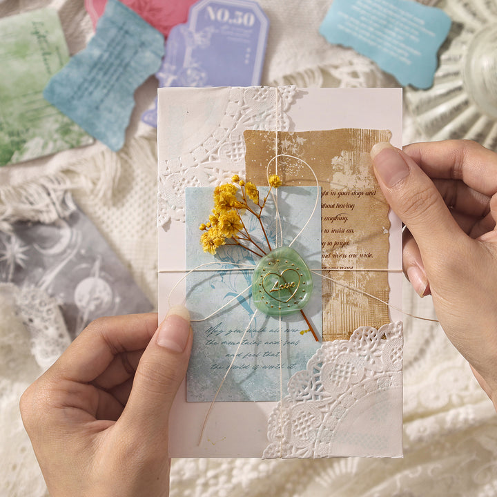 Writing Paper Stickers Light and Letterhead Text Heavy Backgrounds