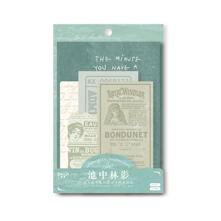 Years Series Old Style Background Paper Vintage Scrapbook