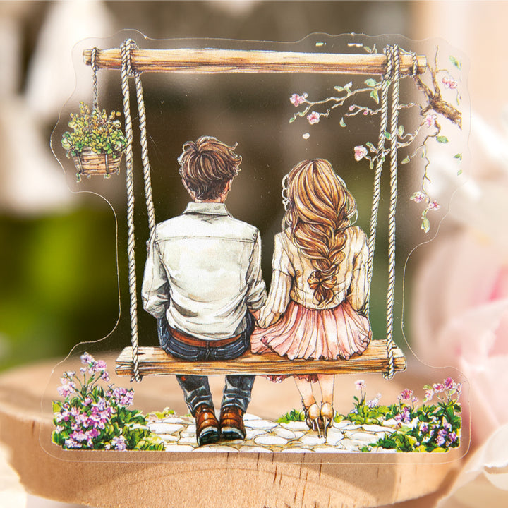 Young Lovers Aesthetic Stickers Vintage Couples Scrapbook