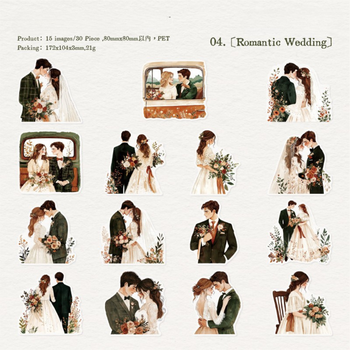 Young Lovers Couples Stickers Enhance Love Journals