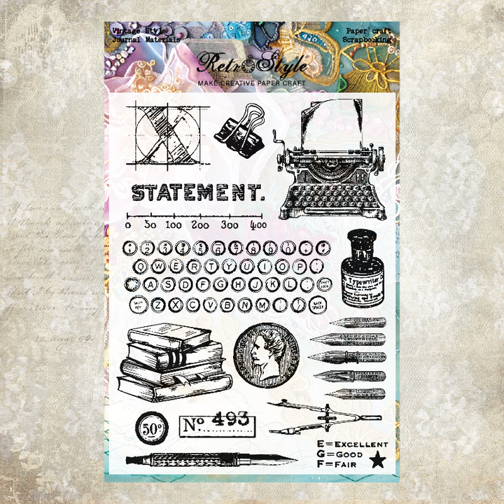 Vintage Rose Stamps Transparent Silicone Stamps for Creative Artworks