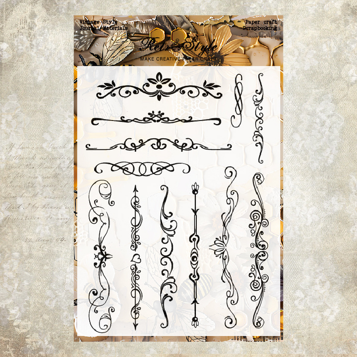 Vintage Transparent Silicone Stamps Retro Music Stamps for Journal Creation