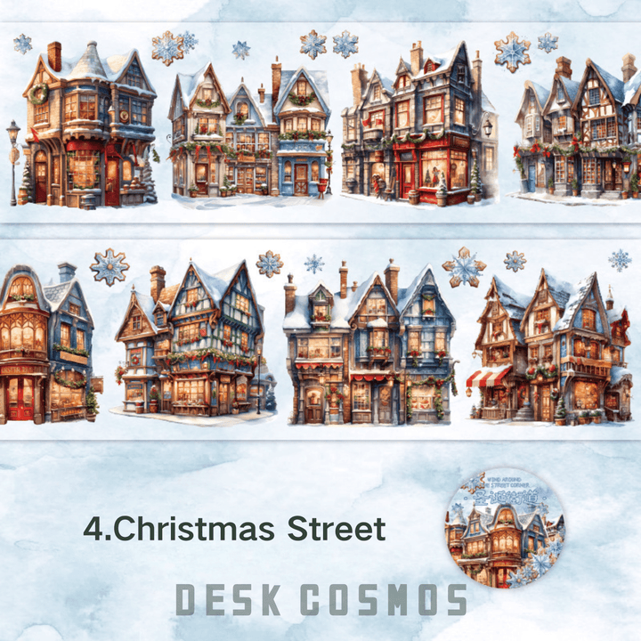 A Windy Street Corner Christmas Street City Streets Scrapbook Decoration