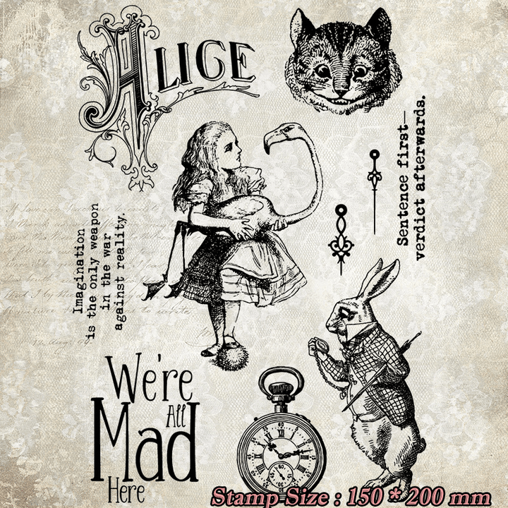 Vintage Transparent Silicone Stamps Plum Poker Series Cartoon Fairy Tales Theme
