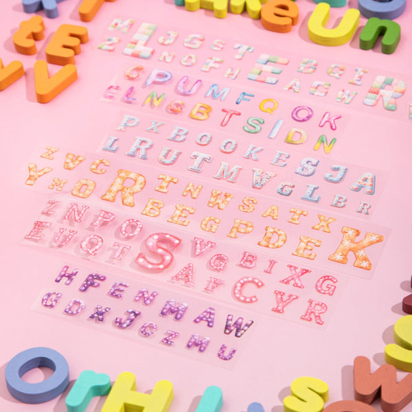 Alphabet Paradise PET Tape Colorful Alphabet for Journal