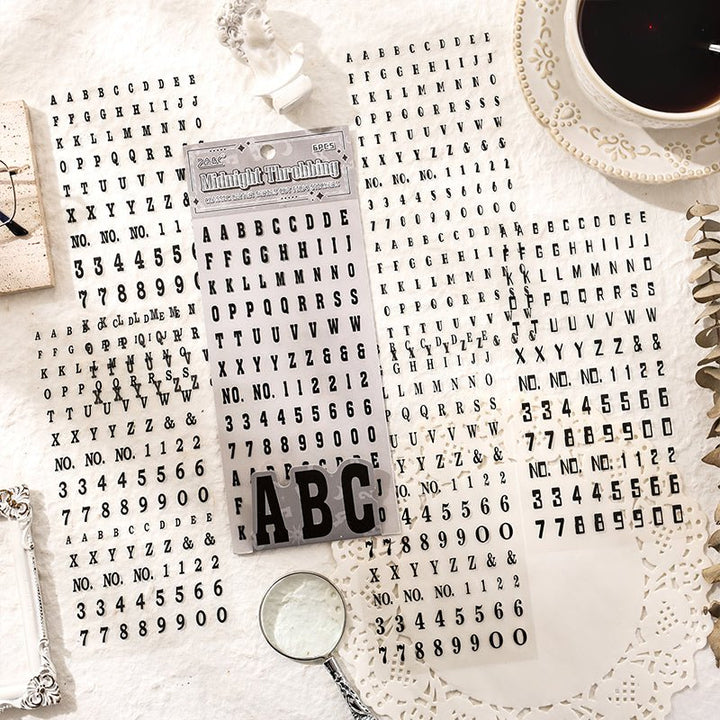 Classic Letters PET Stickers precision cut suitable for planners