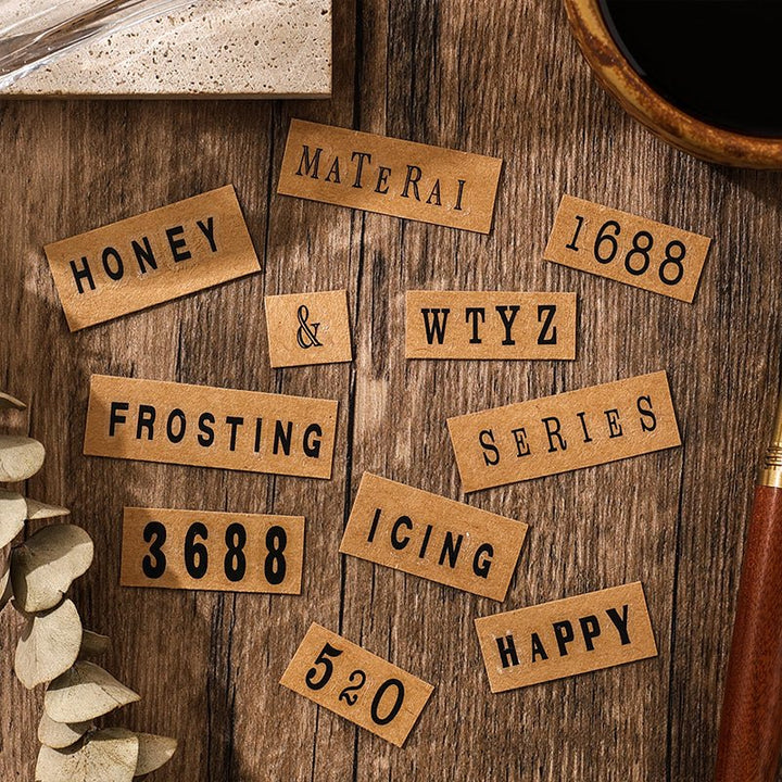 Classic Letters PET Stickers clean font good for art journals