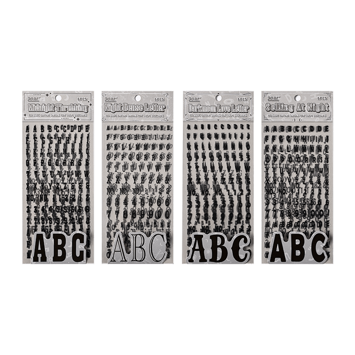 Classic Letters PET Stickers basic background ideal for collage art