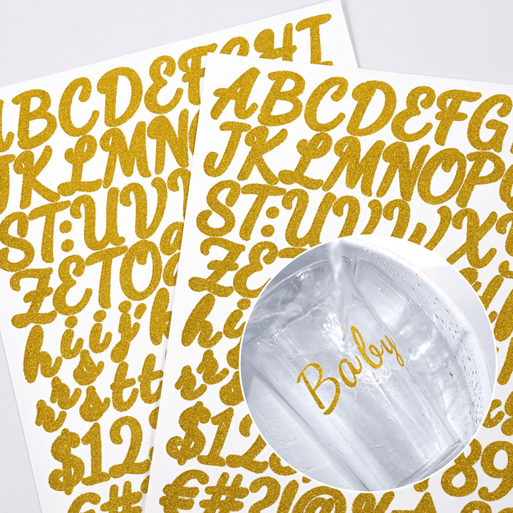 Alphabet Stickers PVC Glitter Text Stickers for Scrapbook Customization
