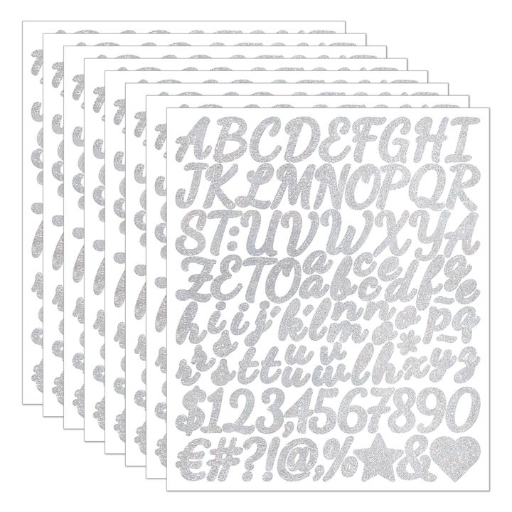 Alphabet Stickers PVC Glitter Text Stickers for Scrapbook Decoration