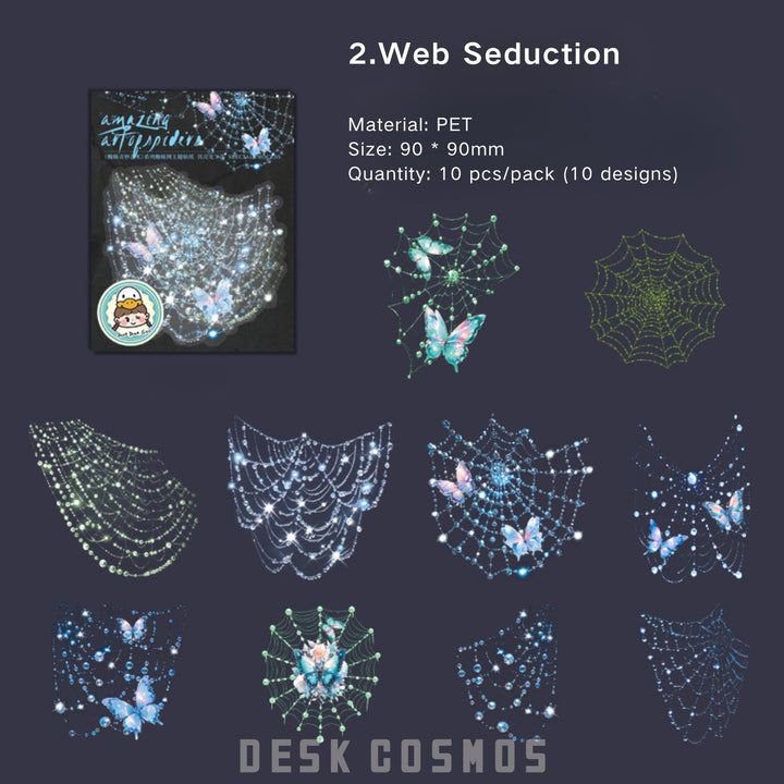 Amazing Art Spider Spider Web Temptation Stickers
