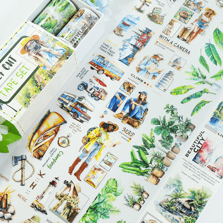 Time Impression Characters Scrapbook Washi Tape for Creative Design