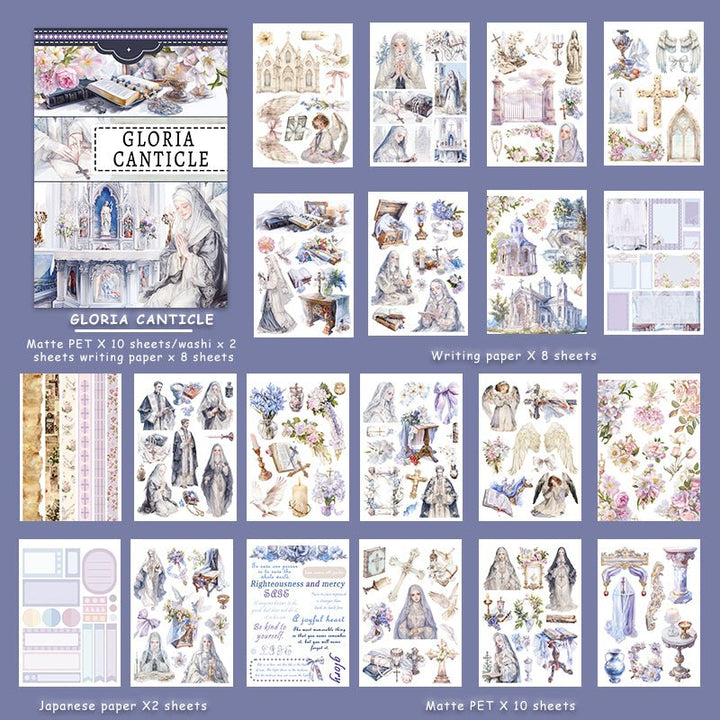 Angel Prayer Sticker Book Religious Theme Suitable for Daily Use