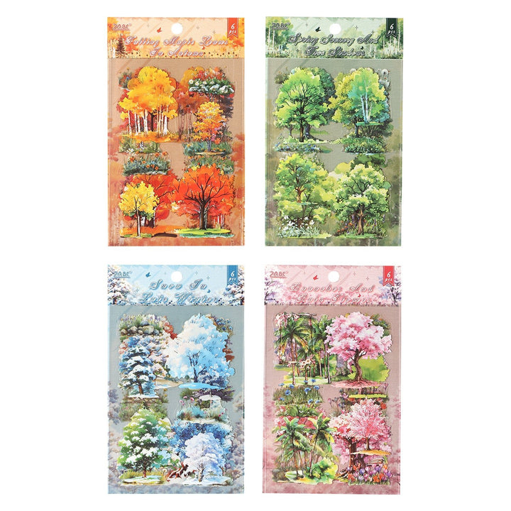 Seasonal Woodland Scenery PET Stickers - Desk Cosmos