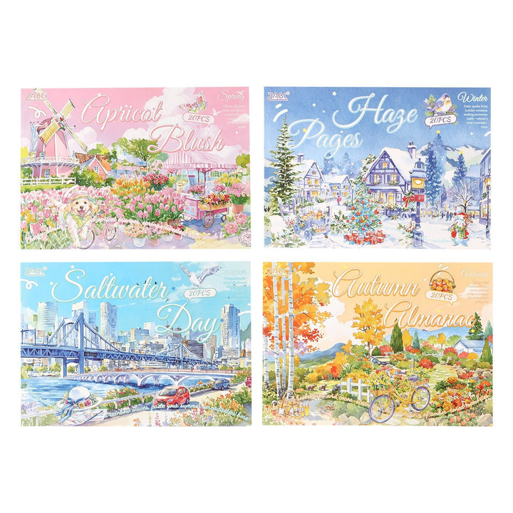 Four Seasons Scenery Journal PET Stickers - Desk Cosmos