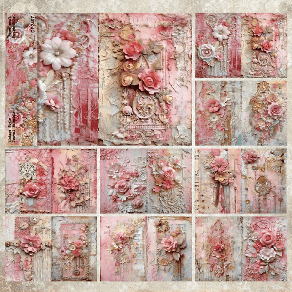 Background Paper Craft Paper Floral Texture Vintage