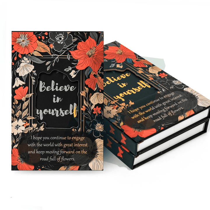 Black Flower Style Portable Notebook for Characters Journaling
