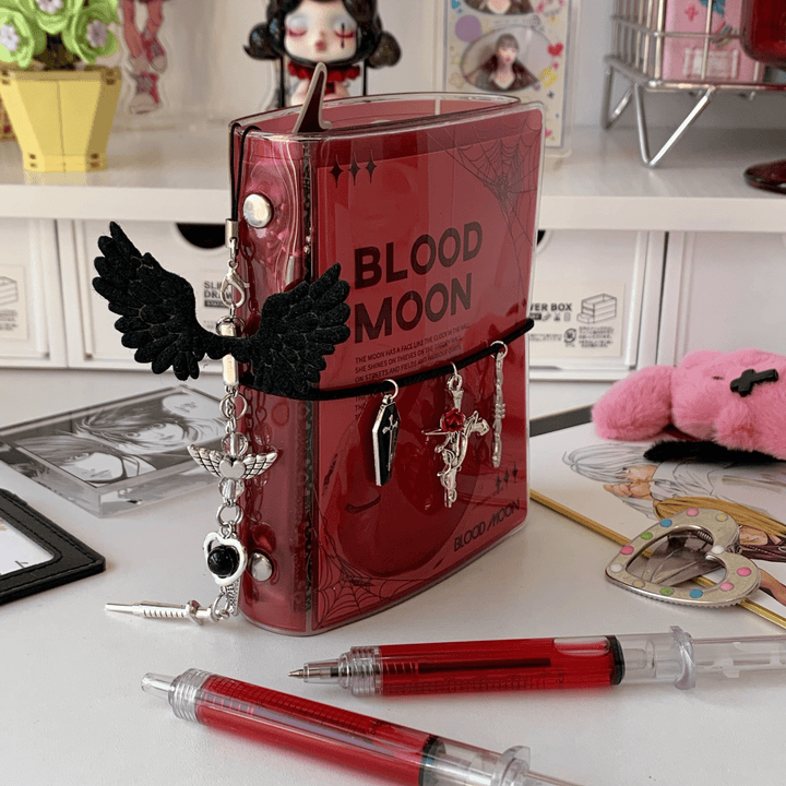 Blood moon Gothic storage album with PVC material for easy journal organization