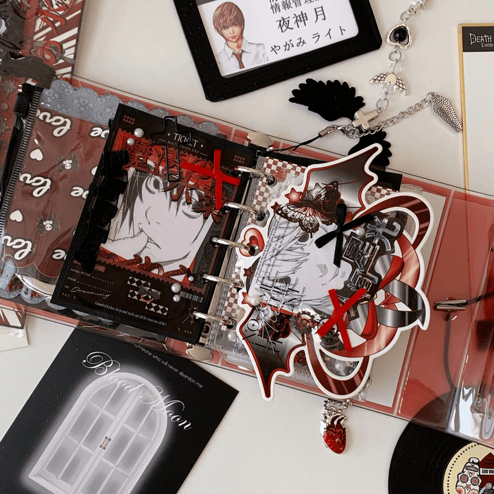 Blood moon Gothic Loose-leaf notebook with Gothic design and PVC cover