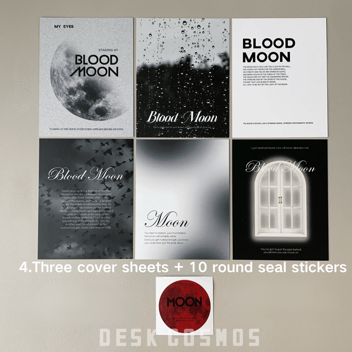 Blood moon PVC Loose-leaf Journal for Magic and Gothic Decor