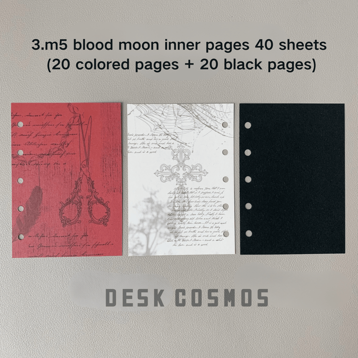 Blood moon Gothic PVC loose-leaf notebook ideal for magic and gothic themed projects