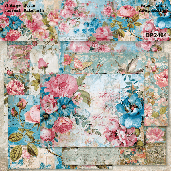 Blooming Floral Romantic Floral Craft Paper Tearable Design