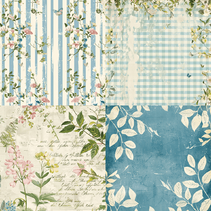 Botany Series Background Paper Retro Collage Ideal for Journal Decoration