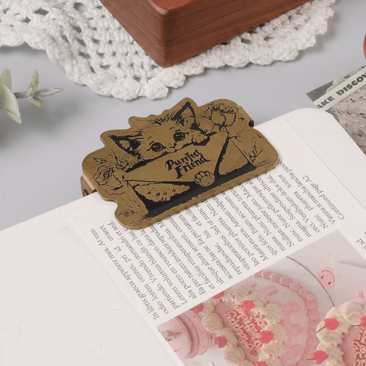 Cute Animal Brass Clip Sweet Style for Journaling