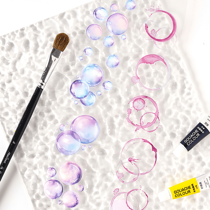 Decorative PET Tape Watercolor Bubble Series aesthetic layout