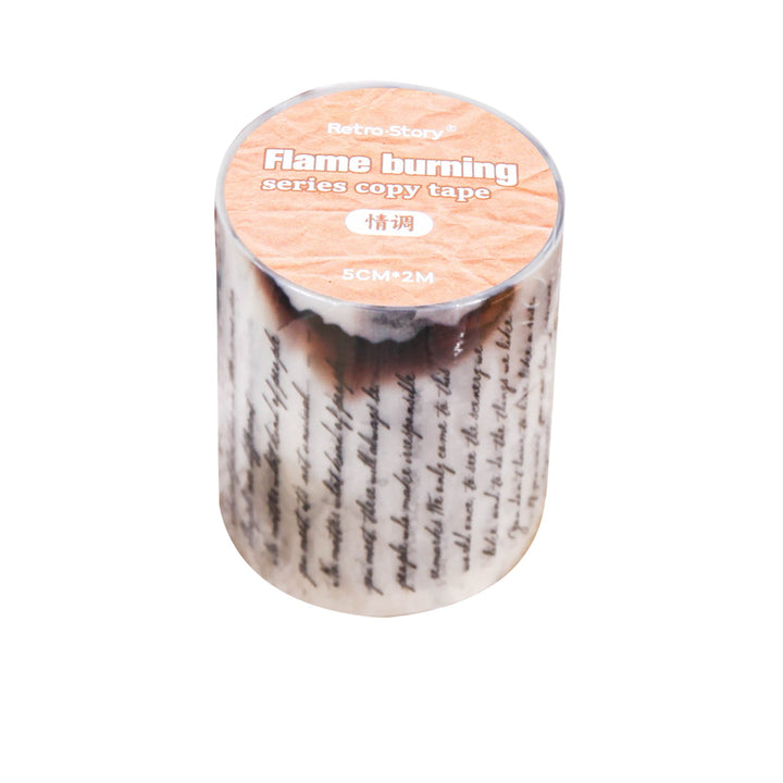 Burn Series Copywriting Tape Sulfate Paper Washi Tape White Background