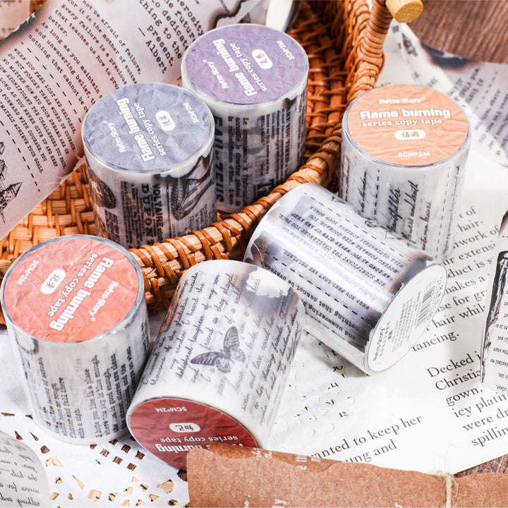 Burn Series Copywriting Tape Retro Text for Journaling and Art
