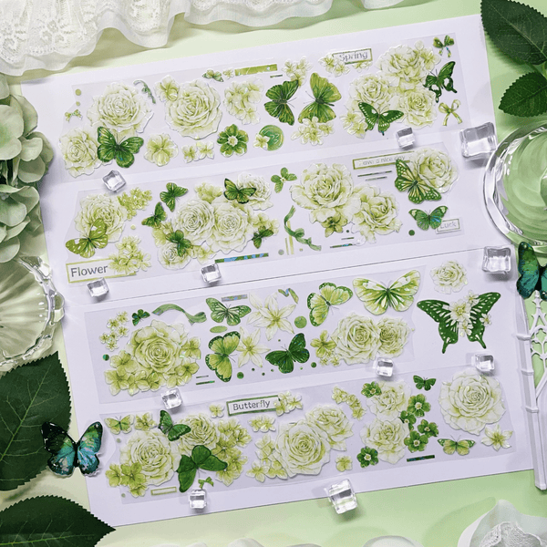 Flower Butterfly Washi Tape Romantic for Arts and Crafts