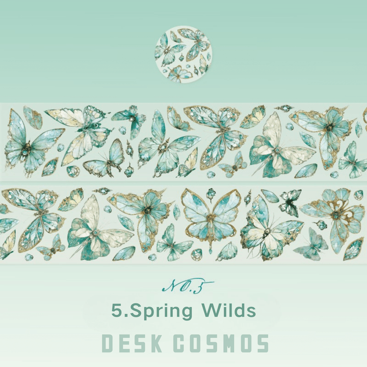 Twilight Garden Series Spring Wildflowers Butterflies Elegant Texture