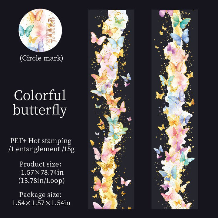 Aswarm of Butterflies Colorful Butterfly Light Bronzing Romantic