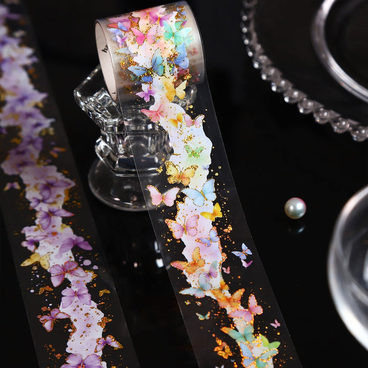 Aswarm of Butterflies Light Bronzing PET Tapes Elegant Design