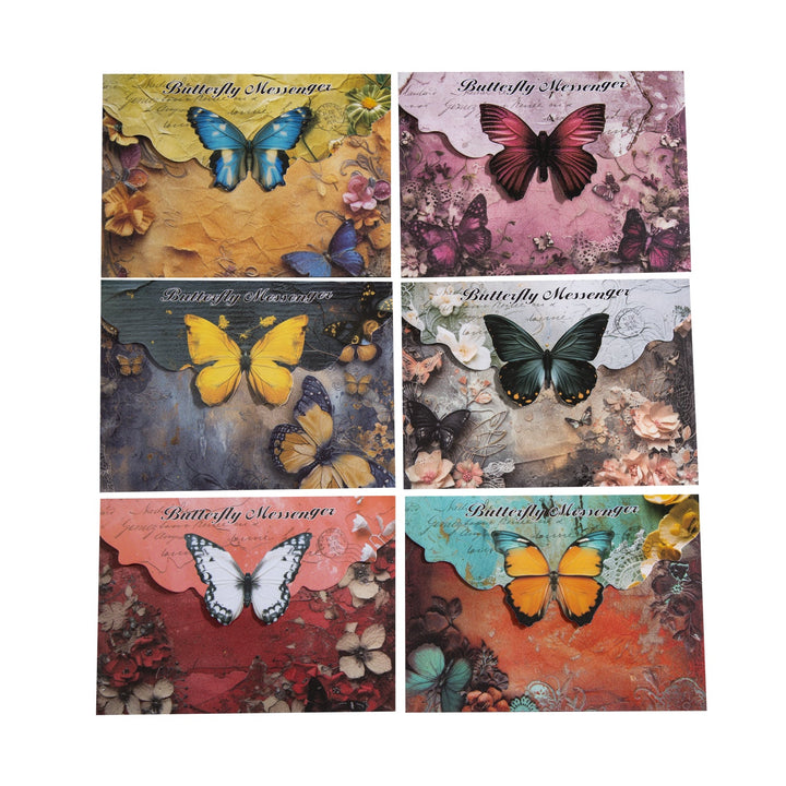 Butterfly messenger series background papers retro butterfly paper for scrapbooking