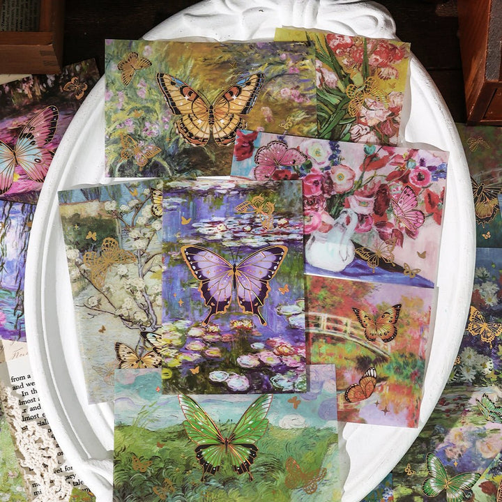 Foiled Butterfly Impression Pack Vintage Journal Sticker