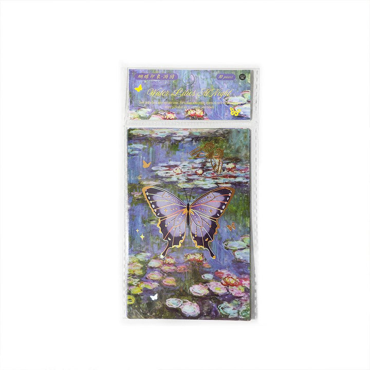 Foiled Butterfly Impression Pack Transparent Adhesive Stickers