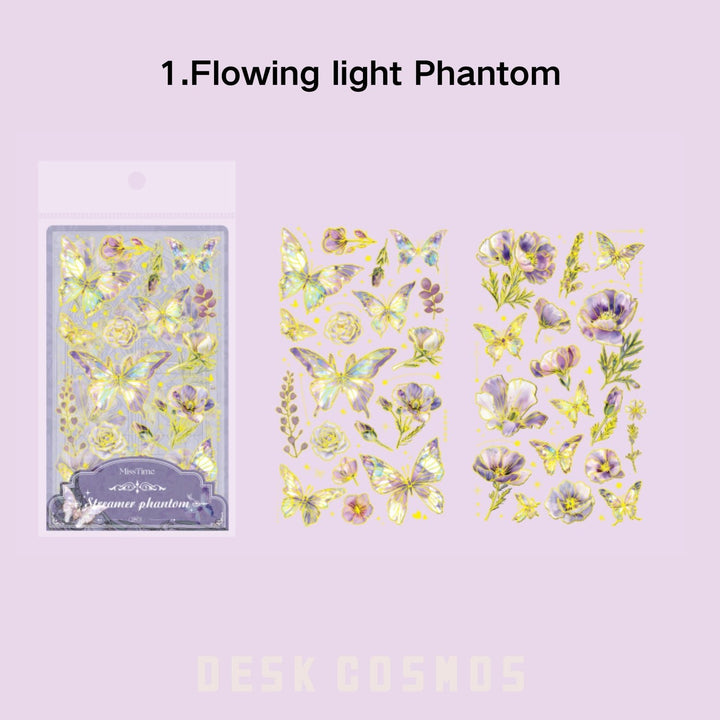 Butterfly dance flying flower Flowing light Phantom romantic stickers
