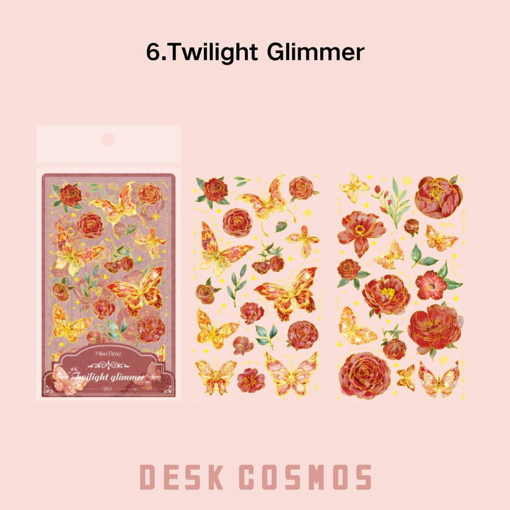 Butterfly dance flying flower Twilight Glimmer magical stickers