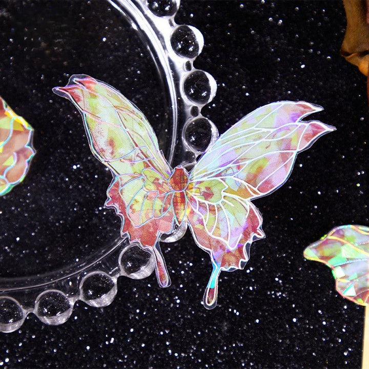 Butterfly dance flying flower stickers perfect for craft lovers